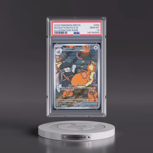 2025 Pokémon Dri EN-Destined Rivals #202 Team Rocket's Raticate - Illustration Rare (PSA 10 GEM MINT