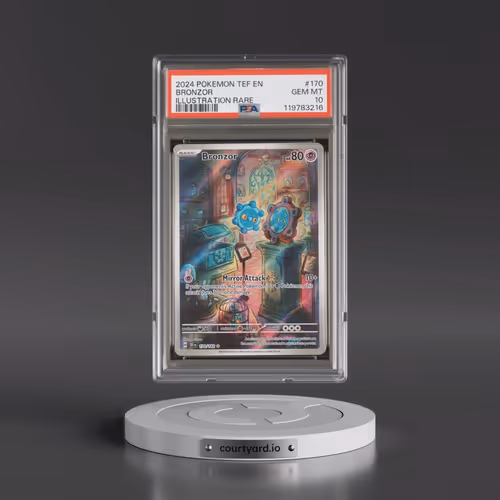 2024 Pokémon Tef EN-Temporal Forces #170 Bronzor - Illustration Rare (PSA 10 GEM MINT)