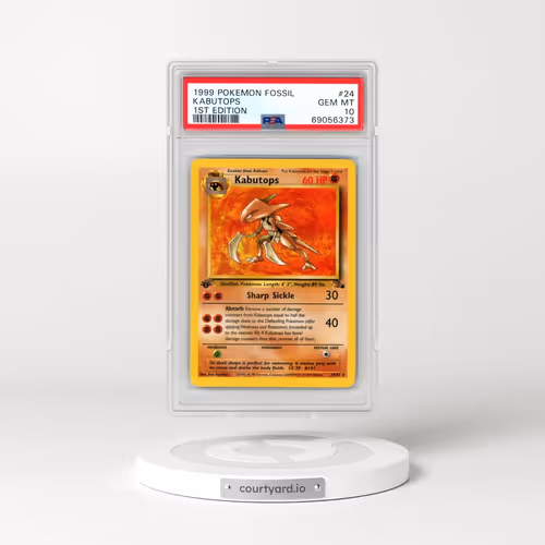 1999 Pokémon Fossil #24 Kabutops - 1st Edition (PSA 10 GEM MINT)
