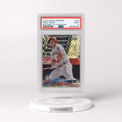 2018 Topps Chrome #100 Mike Trout - Batting-X-Fractor (PSA 9 MINT)