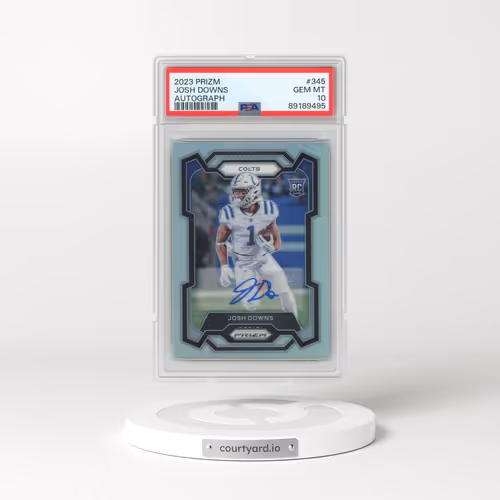 2023 Panini Prizm #345 Josh Downs - Autograph (PSA 10 GEM MINT)