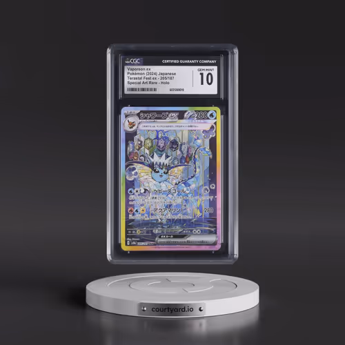2024 Pokémon Sv8a-Terastal Fest EX #205 Vaporeon EX - Holo Special Art Rare (CGC 10 GEM MINT)