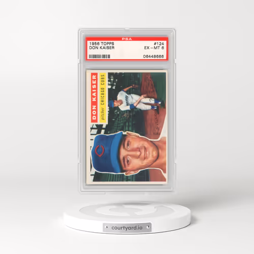1956 Topps #124 Don Kaiser - Gray Back (PSA 6 EX-MT)
