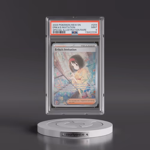 2023 Pokémon Mew EN-151 #203 Erika's Invitation - Special Illustration Rare (PSA 9 MINT)