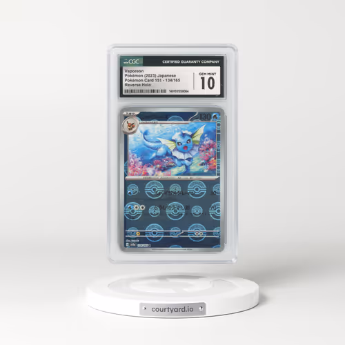 2023 Japanese Pokémon 151 #134 Vaporeon - Holo Poke Ball Reverse Holo (CGC 10 GEM MINT)