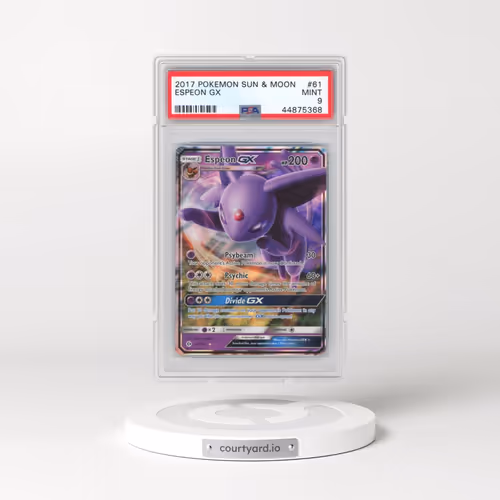 2017 Pokémon Sun & Moon #61 Espeon GX - Holo (PSA 9 MINT)