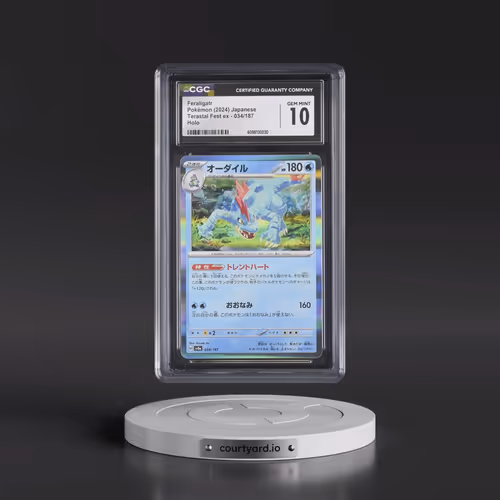 2024 High Class Pack: Terastal Fest ex - sv8a #034/187 Feraligatr - Holo (CGC 10 GEM MINT)