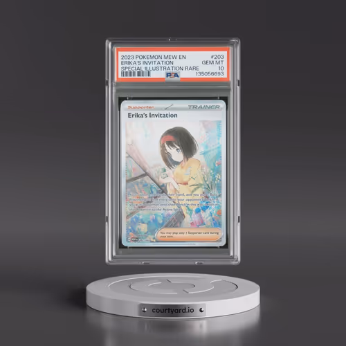 2023 Pokémon Mew EN-151 #203 Erika's Invitation - Special Illustration Rare (PSA 10 GEM MINT)