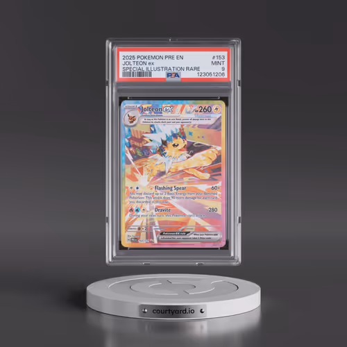 2025 Pokémon Pre EN-Prismatic Evolutions #153 Jolteon EX - Holo Special Illustration Rare (PSA 9 MIN