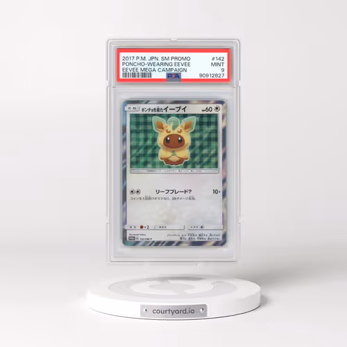 2017 Pokémon SM Promo #142 Poncho-Wearing Eevee - Eevee Mega Campaign (PSA 9 MINT)