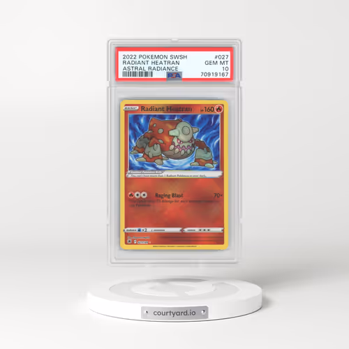 2022 Pokémon Sword & Shield Astral Radiance #027 Radiant Heatran - Holo (PSA 10 GEM MINT)
