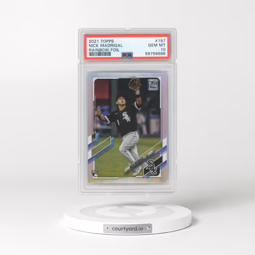 2021 Topps #197 Nick Madrigal - Rainbow Foil (PSA 10 GEM MINT)