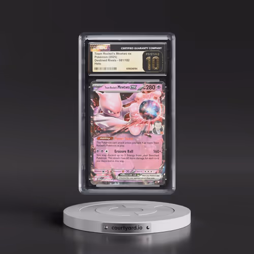 2025 Pokémon Dri EN-Destined Rivals #081 Team Rocket's Mewtwo EX - Holo (CGC 10 PRISTINE)