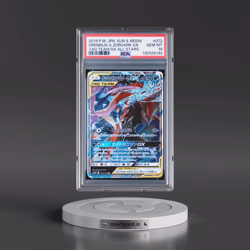 2019 Pokémon Sun & Moon Tag Team GX All Stars #072 Greninja & Zoroark GX - Holo (PSA 10 GEM MINT)