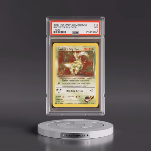 2000 Pokémon Gym Heroes #13 Rocket's Scyther - Holo (PSA 7 NM)