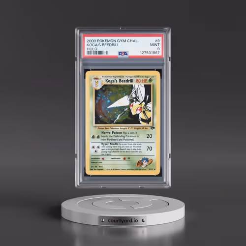 2000 Pokémon Gym Challenge #9 Koga's Beedrill - Holo (PSA 9 MINT)