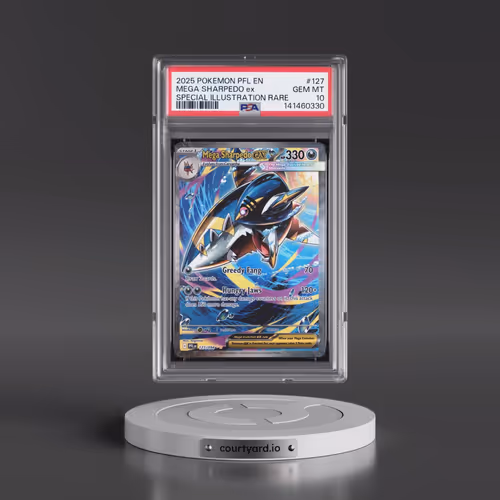 2025 Pokémon Pfl EN-Phantasmal Flames #127 Mega Sharpedo EX - Holo Special Illustration Rare (PSA 10
