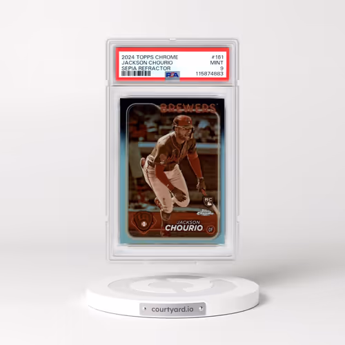 2024 Topps Chrome #161 Jackson Chourio - Sepia Refractor (PSA 9 MINT)