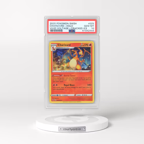 2020 Pokémon Sword & Shield Vivid Voltage #025 Charizard - Holo Cracked Ice (PSA 10 GEM MINT)