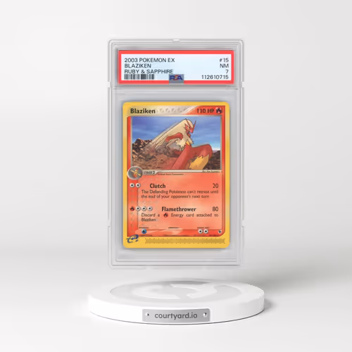 2003 Pokémon EX Ruby & Sapphire #15 Blaziken (PSA 7 NM)