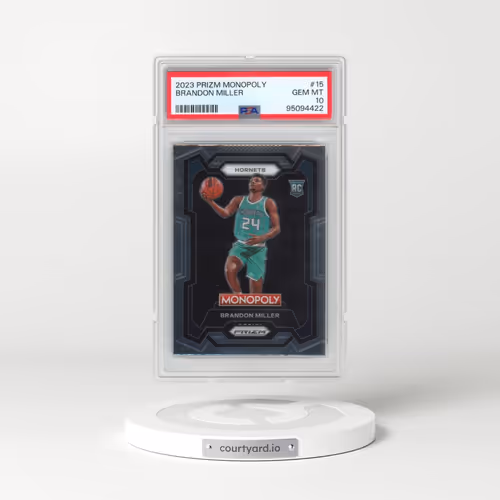 2023 Panini Prizm Monopoly #15 Brandon Miller (PSA 10 GEM MINT)