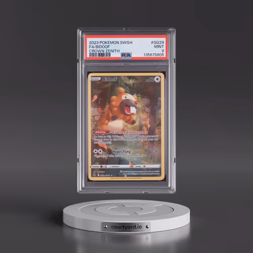 2023 Pokémon Sword and Shield Crown Zenith #GG29 Bidoof - Full Art (PSA 9 MINT)