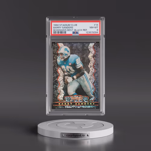1994 Stadium Club Bowman's Best #14 Barry Sanders - Black Refractor (PSA 8 NM-MT)