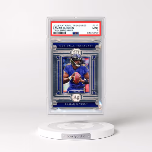 2022 Panini National Treasures Treasure Hunt #LJA Lamar Jackson (PSA 9 MINT)