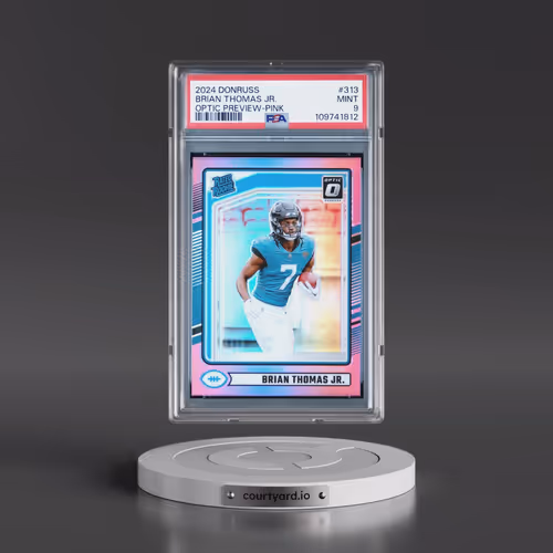 2024 Panini Donruss #313 Brian Thomas Jr. - Optic Preview-Pink (PSA 9 MINT)