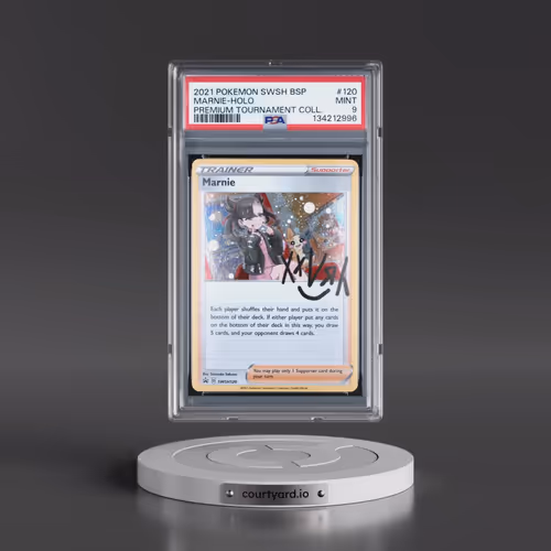 2021 Pokémon Swsh Black Star Promo #120 Marnie - Holo Marnie Premium Tournament Collection (PSA 9 MI