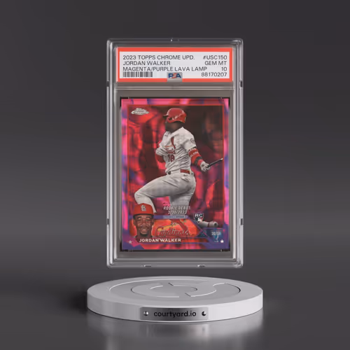 2023 Topps Chrome Update #USC150 Jordan Walker - Magenta/Purple Lava Lamp Refractor (PSA 10 GEM MINT