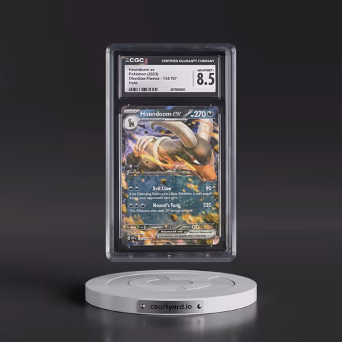 2023 Pokémon Obf EN-Obsidian Flames #134 Houndoom EX - Holo (CGC 8.5 NM-MT+)