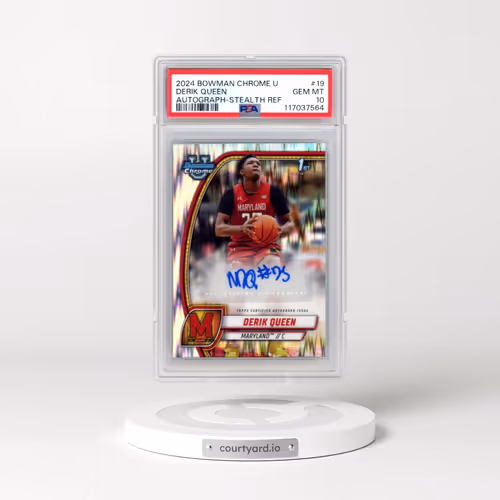 2024 Bowman Chrome University #19 Derik Queen - Autograph-Stealth Refractor (PSA 10 GEM MINT)