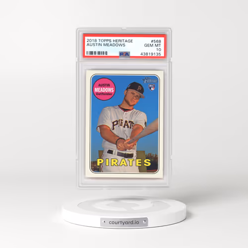 2018 Topps Heritage #568 Austin Meadows (PSA 10 GEM MINT)