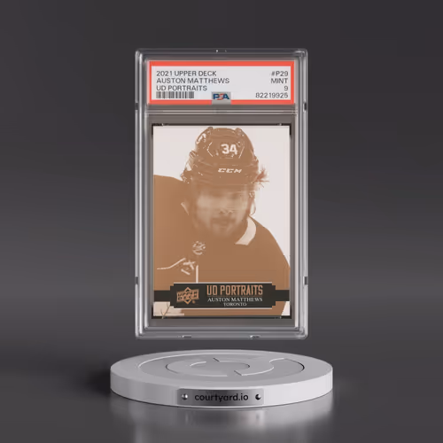 2021-2022 Upper Deck UD Portraits #P29 Auston Matthews (PSA 9 MINT)