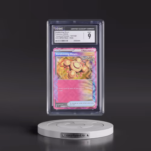 2024 Pokémon Tef EN-Temporal Forces #141 Awakening Drum (CGC 9 MINT)