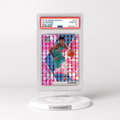 2019 Panini Mosaic #219 Ja Morant - Pink Camo (PSA 10 GEM MINT)