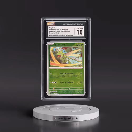 2010 Pokémon Card 151 #123/165 Scyther - Reverse Holo Poké Ball (CGC 10 GEM MINT)