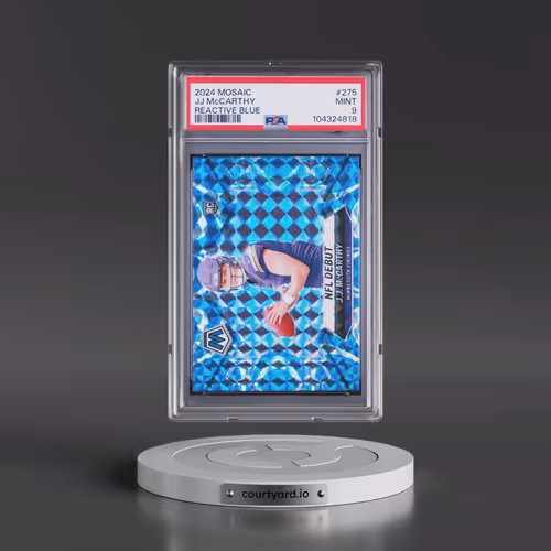 2024 Panini Mosaic #275 JJ McCarthy - Reactive Blue (PSA 9 MINT)