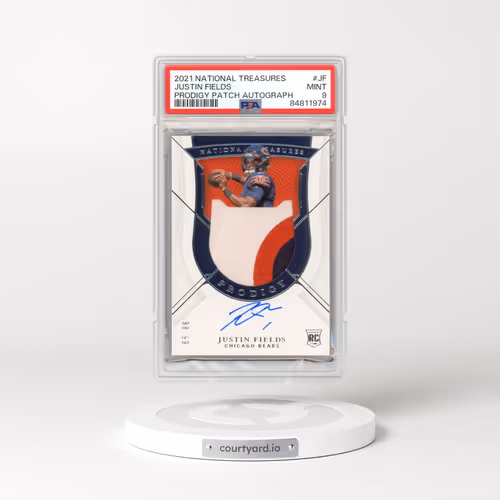 2021 Panini National Treasures Prodigy Patch Autographs #JF Justin Fields (PSA 9 MINT)
