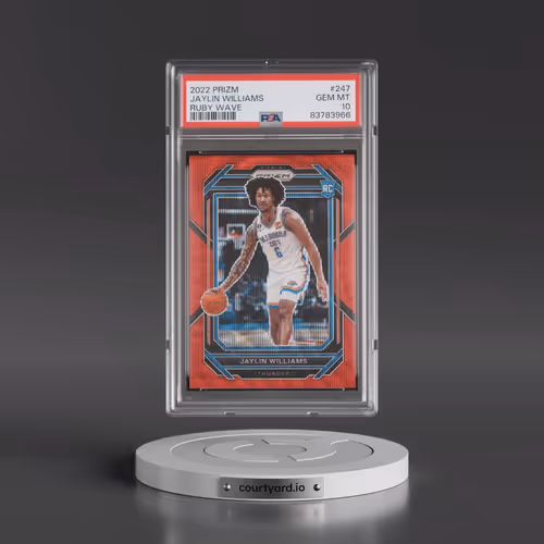 2022 Panini Prizm #247 Jaylin Williams - Ruby Wave (PSA 10 GEM MINT)