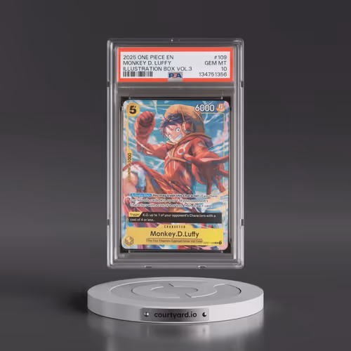 2025 One Piece Promos #109 Monkey D. Luffy - Illustration Box Vol.3 (PSA 10 GEM MINT)
