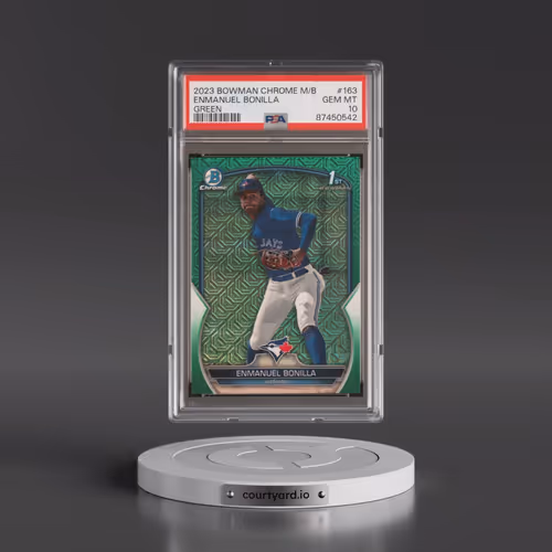 2023 Bowman Mega Box Chrome #163 Enmanuel Bonilla - Green Refractor (PSA 10 GEM MINT)