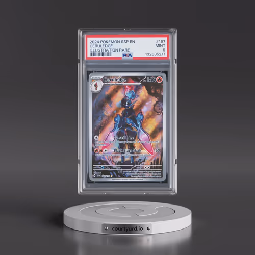 2024 Pokémon Ssp EN-Surging Sparks #197 Ceruledge - Illustration Rare (PSA 9 MINT)