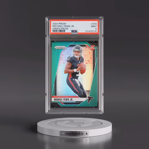 2024 Panini Prizm #378 Michael Penix Jr. - Green Prizm (PSA 9 MINT)