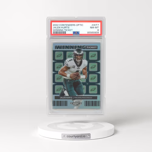 2022 Panini Contenders Optic Winning Ticket #WT7 Jalen Hurts (PSA 8 NM-MT)
