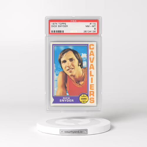1974 Topps #115 Dick Snyder (PSA 8 NM-MT)
