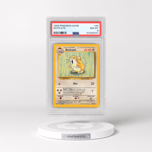 1999 Pokémon Game #40 Raticate (PSA 8 NM-MT)