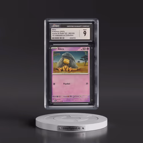 2023 Scarlet & Violet 151 - MEW EN #063/165 Abra - 151 Alakazam ex Collection (Cosmos Holo) (CGC 9 M