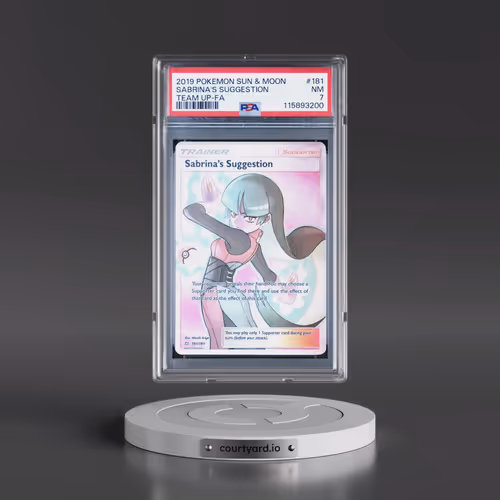 2019 Pokémon Sun & Moon Team Up #181 Sabrina's Suggestion - Full Art (PSA 7 NM)